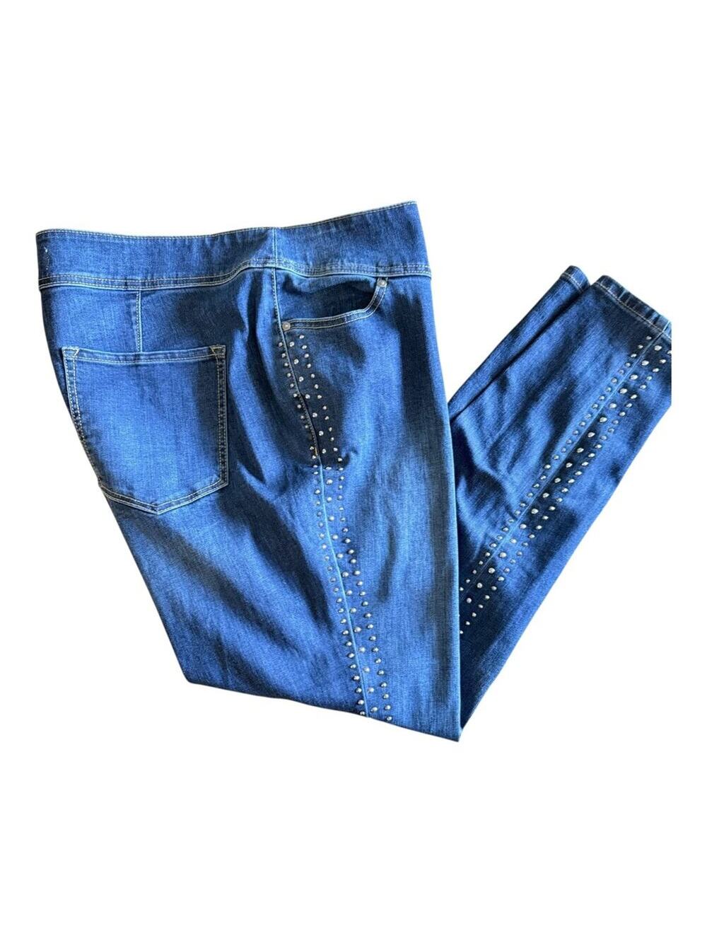 Lane Bryant Signature Fit Jegging High Rise Studded Super Stretch Jeans Size 20
